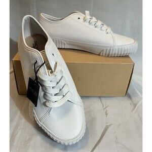 Rachel Zoe Women’s White Leather Court Sneakers Tennis Shoes Size 9.5 NWT